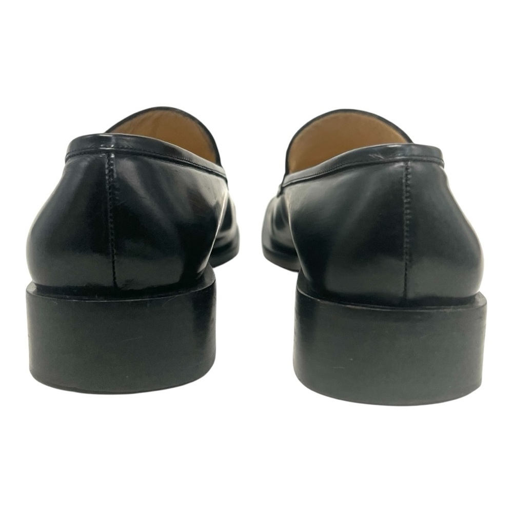 Gucci Vintage 90s Black Leather Interlocking G Slip On Loafer Flats Women’s 6.5 - Picture 8 of 16